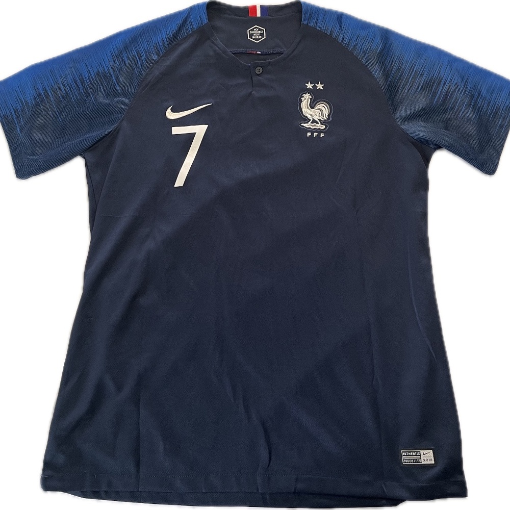 Nike Men’s 2018 World Cup Winner France National Soccer Jersey Griezmann Large